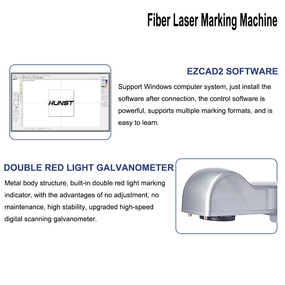 20W 30W 50W Fiber Laser Marking Machine Industrial Portable Compact Engraving Machine for Engraving Metal Jewelry Plastic