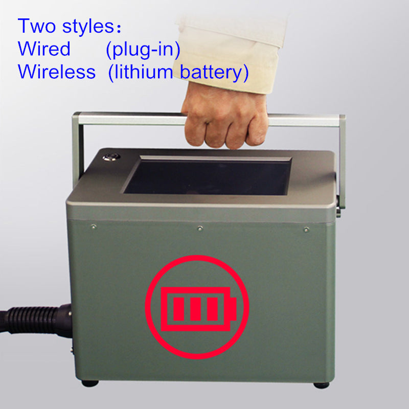 Handheld 50W Fiber Laser Nameplate Marking Machine 30W 20W Align System Scanner for PVC Plastic Stainless Steel Metal Engraving
