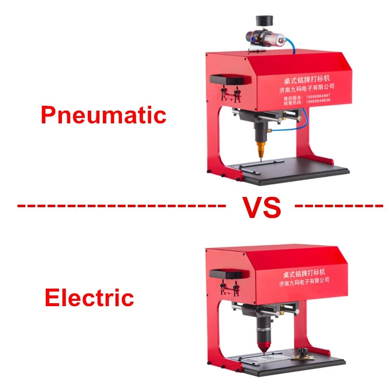 200 * 130mm Pneumatic Marking /Electricity Marking Machine Desktop Car Nameplate Marking Machine Metal Parts Engraving Machine