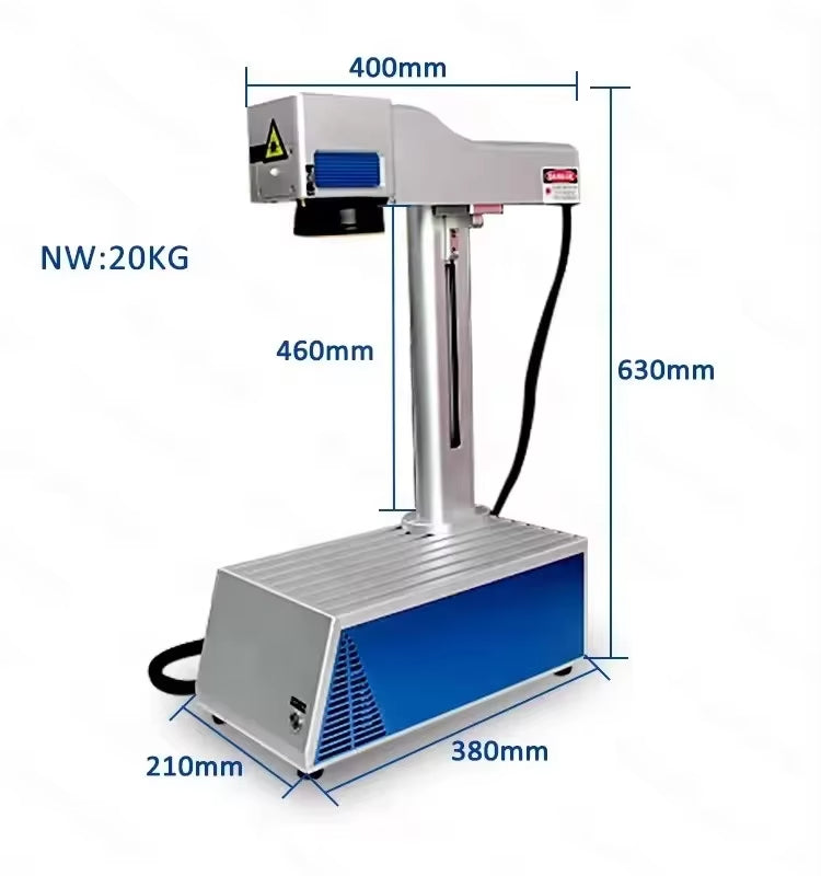 Desktop Fiber Laser Marker Machine 20W 30W 50W Mini Laser Engraving Machine Stainless Steel Aluminum Copper Brass Iron