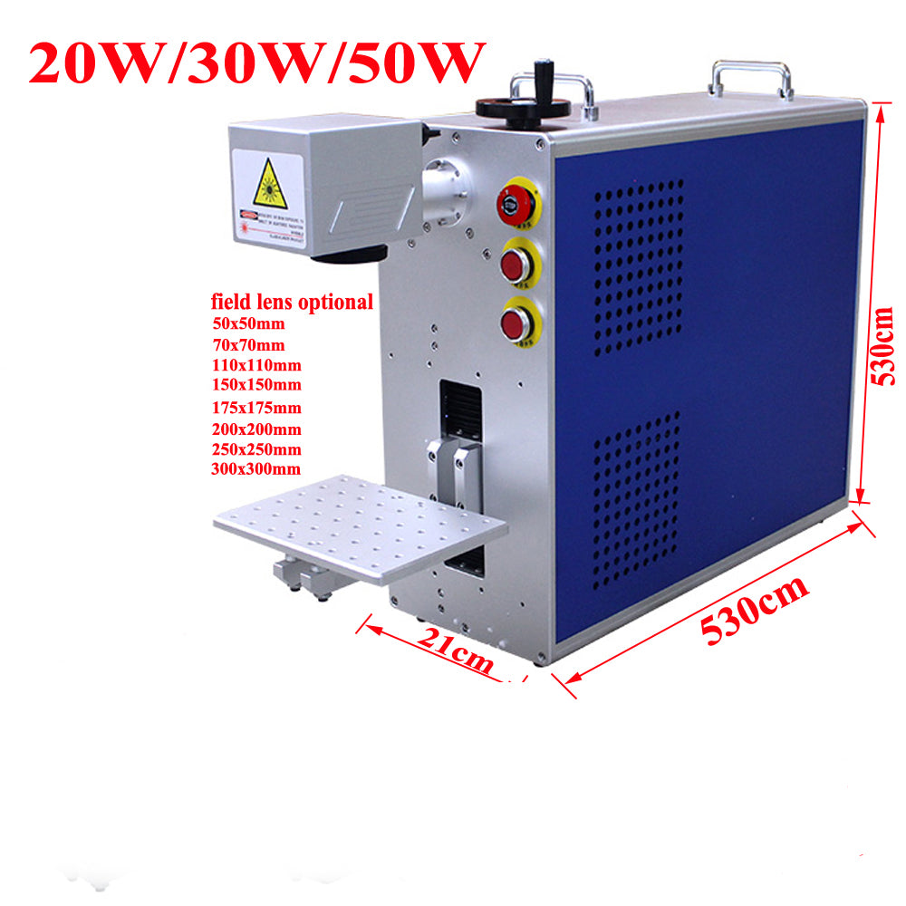 Raycus 50W Fiber Laser Marking Machine, 30W Laser Engraver, Signal Plate Engraving, Metal Engraving for PVC Plastic, Stainless Steel
