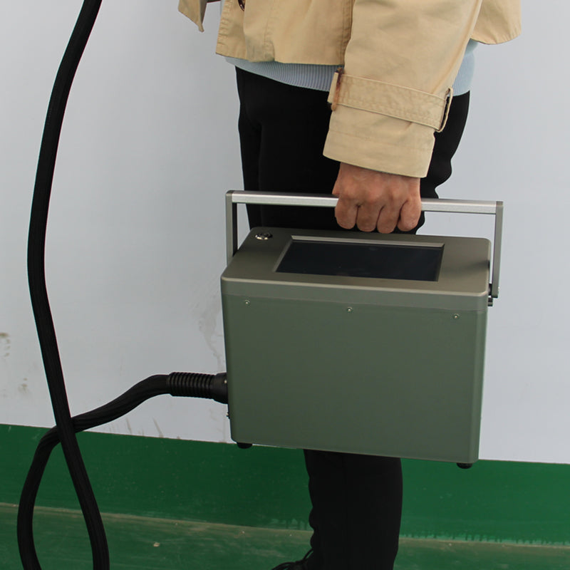 Handheld 50W Fiber Laser Nameplate Marking Machine 30W 20W Align System Scanner for PVC Plastic Stainless Steel Metal Engraving