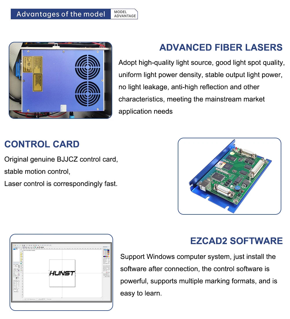 20W 30W 50W Fiber Laser Marking Machine Industrial Portable Compact Engraving Machine for Engraving Metal Jewelry Plastic