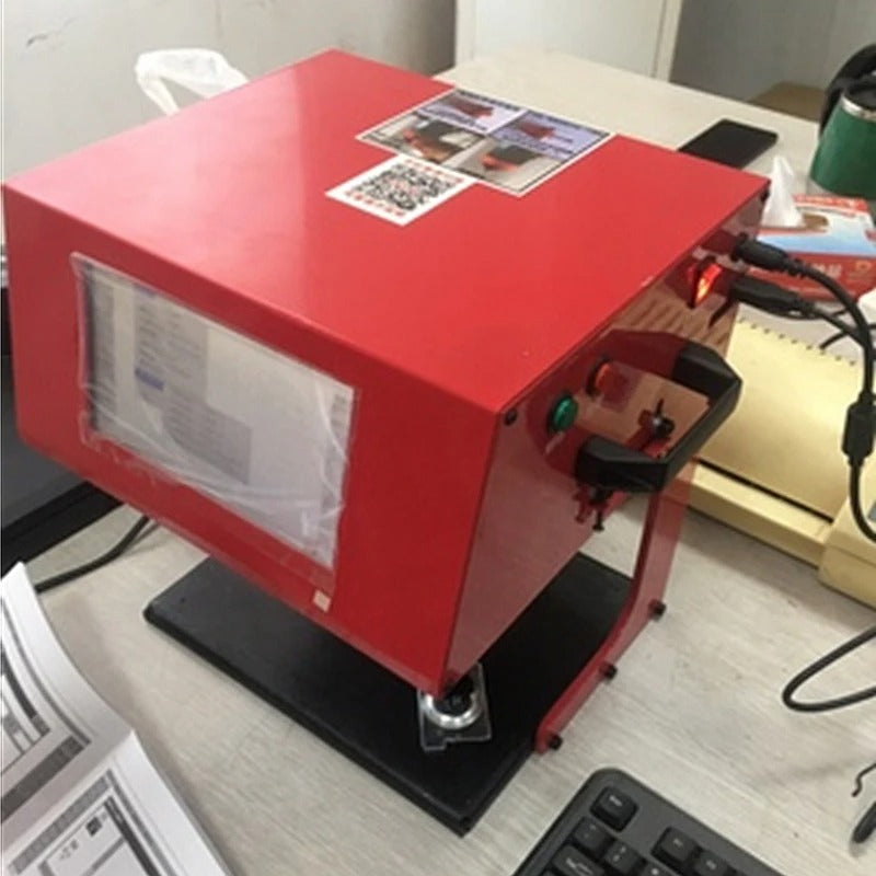 200 * 130mm Pneumatic Marking /Electricity Marking Machine Desktop Car Nameplate Marking Machine Metal Parts Engraving Machine