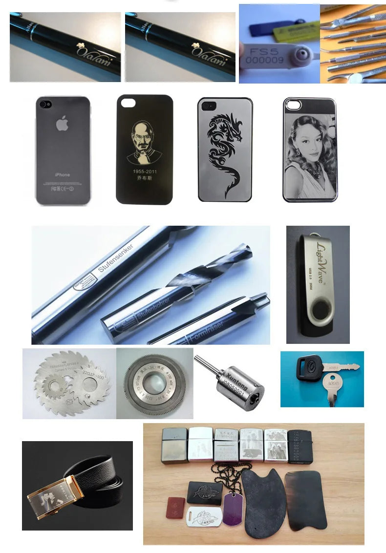 Small desktop fibre laser marking machine 20W 30W 50W for metal stainless steel nameplates and laser engraving.