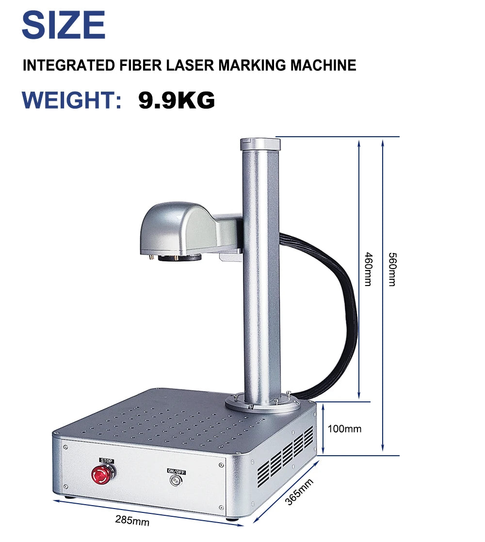 20W 30W 50W Fiber Laser Marking Machine Industrial Portable Compact Engraving Machine for Engraving Metal Jewelry Plastic