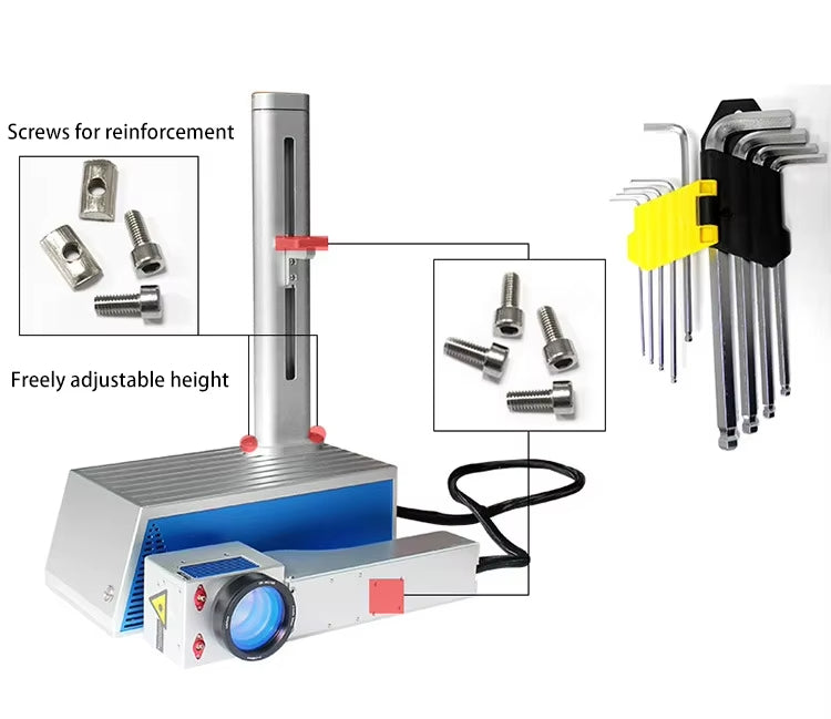 Desktop Fiber Laser Marker Machine 20W 30W 50W Mini Laser Engraving Machine Stainless Steel Aluminum Copper Brass Iron